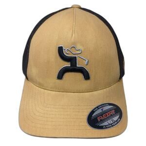 Hooey Golf Fitted Baseball Cap Beige Size XL Mesh Back Flexfit